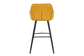 LuxD Dizajnová barová stolička Esmeralda horčicový zamat obr-2