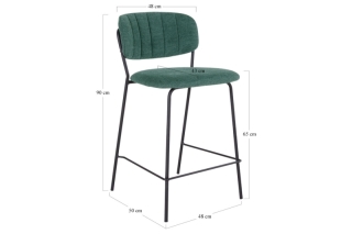 Norddan Dizajnová barová stolička Rosalie zelená obr-4
