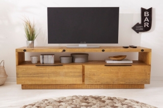 LuxD Dizajnový TV stolík Harlow 150 cm prírodný - borovica obr-1