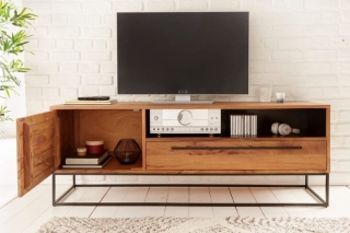LuxD Dizajnový TV stolík Malakai 165 cm prírodný - akácia obr-1