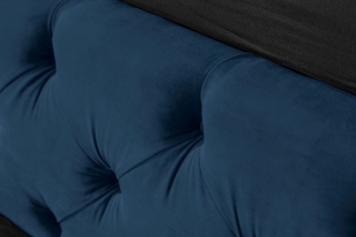 LuxD Dizajnová posteľ Laney 180x200 cm tmavomodrý zamat obr-3