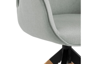 Dkton 24773 Dizajnová stolička Ariella svetlo sivá - prírodná obr-4
