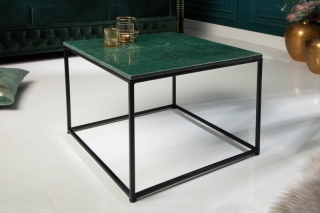 LuxD Dizajnový konferenčný stolík Factor 50 cm mramor zelený obr-1