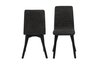 Dkton 25239 Dizajnová jedálenská stolička Alano, antracitová / čierna - Otvorené balenie - RP obr-1