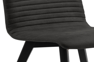 Dkton 25239 Dizajnová jedálenská stolička Alano, antracitová / čierna - Otvorené balenie - RP obr-3
