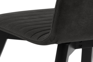 Dkton 25239 Dizajnová jedálenská stolička Alano, antracitová / čierna - Otvorené balenie - RP obr-4