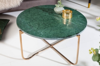 LuxD Dizajnový konferenčný stolík Tristen 62 cm mramor zelený obr-1