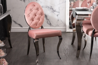 LuxD 25366 Dizajnová stolička Rococo II ružová