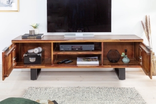 LuxD Dizajnový TV stolík Falco II 160 cm Sheesham obr-2