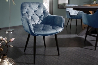 LuxD 25486 Dizajnová stolička Garold petrolejový zamat