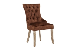 LuxD 25504 Dizajnová stolička Queen zamat hnedá