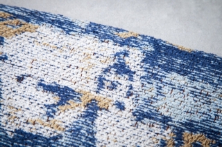LuxD Dizajnový okrúhly koberec Rowan 150 cm béžovo-modrý obr-3