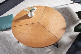 LuxD Dizajnový konferenčný stolík Faxon 80 cm imitácia dub obr-1