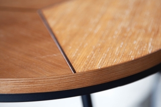 LuxD Dizajnový odkladací stolík Faxon 45 cm imitácia dub obr-2