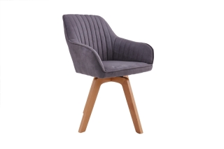 LuxD 25780 Dizajnová otočná stolička Gaura vintage sivá obr-4
