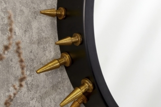 LuxD Dizajnové nástenné zrkadlo Lacretia  čierno-zlaté  x  25821 obr-2