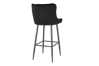 Norddan Dizajnová barová stolička Laurien čierna obr-3