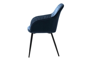 Furniria 26146 Dizajnová stolička Dana modrý zamat obr-1