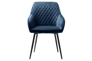 Furniria 26146 Dizajnová stolička Dana modrý zamat obr-2