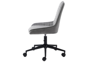Furniria Dizajnová kancelárska stolička Dana sivý zamat obr-1