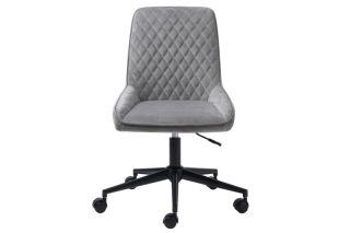 Furniria Dizajnová kancelárska stolička Dana sivý zamat obr-2