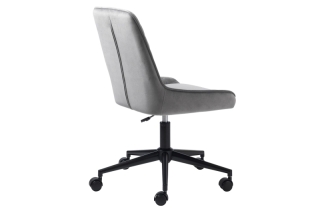 Furniria Dizajnová kancelárska stolička Dana sivý zamat obr-3