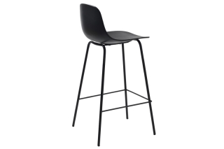 Furniria Dizajnová barová stolička Jensen čierna obr-2