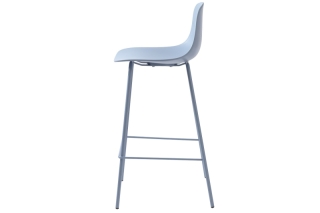 Furniria Dizajnová barová stolička Jensen matná modrá obr-2