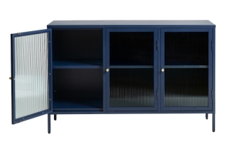 Furniria Dizajnová komoda Hazina 132 cm modrá obr-2