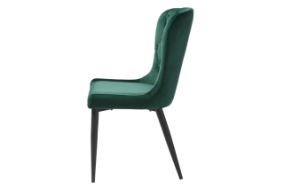 Furniria 26189 Dizajnová jedálenská stolička Heller zelený zamat obr-1