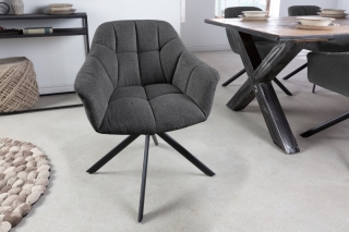 LuxD 26280 Dizajnová otočná stolička Vallerina antracitová obr-1