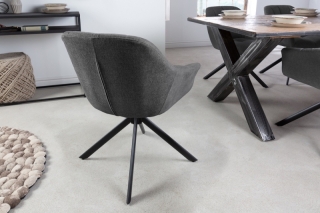LuxD 26280 Dizajnová otočná stolička Vallerina antracitová obr-3