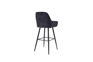 LuxD Dizajnová barová stolička Garold sivý zamat obr-3