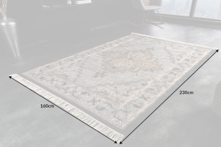 LuxD Dizajnový koberec Pahana 230 x 160 cm sivý viacfarebný - vlna obr-3