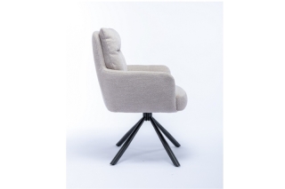 LuxD 26660 Dizajnová otočná stolička Maddison béžová obr-1