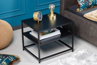 LuxD Dizajnový odkladací stolík Damaris 50 cm čierny