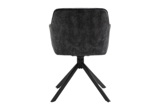 LuxD 26737 Dizajnová otočná stolička Galileo tmavosivý zamat obr-3