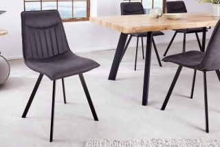 LuxD 26740 Dizajnová stolička Galinda vintage sivá