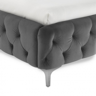LuxD Dizajnová posteľ Rococo 180 x 200 cm sivý zamat obr-2