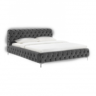 LuxD Dizajnová posteľ Rococo 180 x 200 cm sivý zamat obr-3