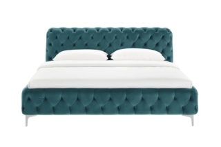 LuxD Dizajnová posteľ Rococo 180 x 200 cm modrý zamat obr-3