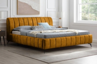 LuxD Dizajnová posteľ Rotterdam 180 x 200 cm horčicový zamat