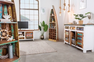 LuxD Dizajnový TV stolík Jacktar 150 cm biele mango obr-1