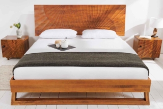 LuxD Dizajnová posteľ Shayla 180 x 200 cm hnedé mango obr-1