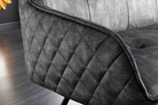 LuxD Dizajnová lavica Natasha 156 cm tmavosivý zamat obr-2