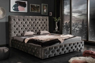 LuxD Dizajnová posteľ Laney 180 x 200 cm olivovo-sivý zamat