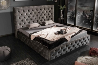 LuxD Dizajnová posteľ Laney 180 x 200 cm olivovo-sivý zamat obr-1
