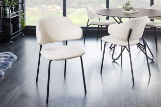 LuxD 28016 Dizajnová jedálenská stolička Takuya biela / čierna