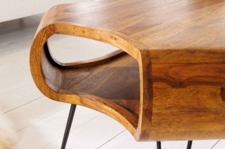 LuxD Dizajnový konferenčný stolík Lorelei 100 cm Sheesham obr-2