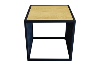 LuxD Dizajnový odkladací stolík Haines 40 cm vzor divý dub obr-2